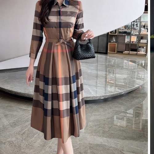 Wholesale Burberry Dresses Long Sleeved For Women #1242724 $122.00 USD, Wholesale Quality Replica Burberry Dresses