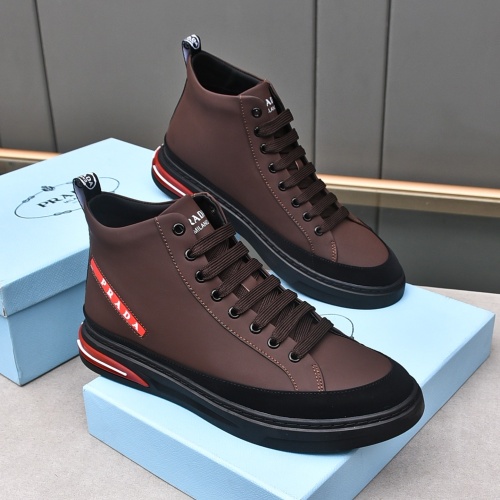 Wholesale Prada High Top Shoes For Men #1242914 $82.00 USD, Wholesale Quality Replica Prada High Top Shoes