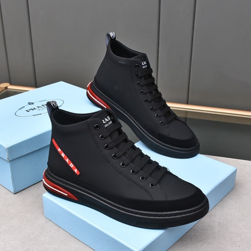 Wholesale Prada High Top Shoes For Men #1242916 $82.00 USD, Wholesale Quality Replica Prada High Top Shoes