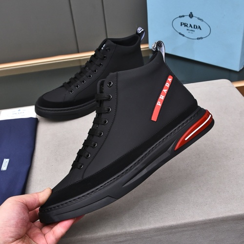 Replica Prada High Top Shoes For Men #1242916 $82.00 USD for Wholesale