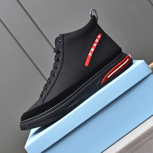 Replica Prada High Top Shoes For Men #1242916 $82.00 USD for Wholesale