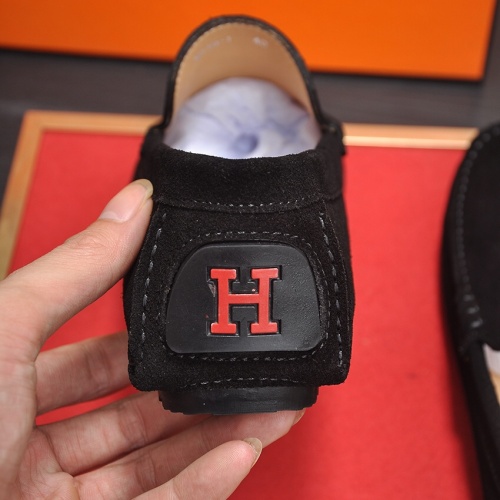 Replica Hermes Leather Shoes For Men #1243005 $80.00 USD for Wholesale