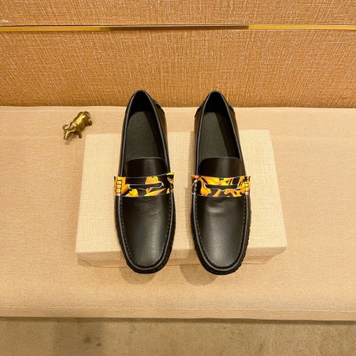 Wholesale Versace Leather Shoes For Men #1243141 $68.00 USD, Wholesale Quality Replica Versace Leather Shoes