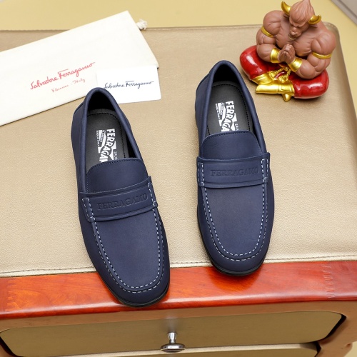 Wholesale Salvatore Ferragamo Leather Shoes For Men #1243154 $85.00 USD, Wholesale Quality Replica Salvatore Ferragamo Leather Shoes