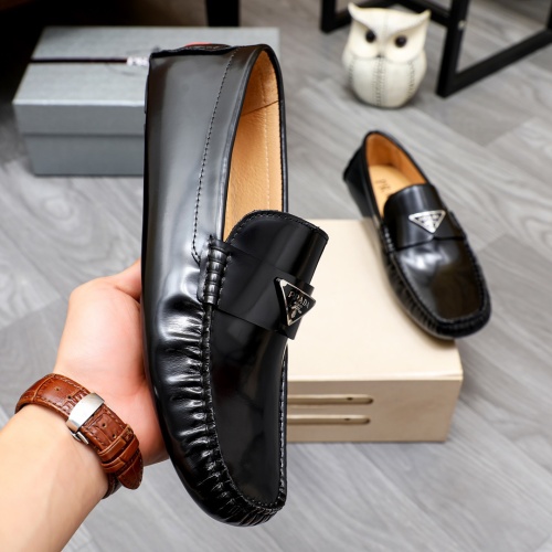 Replica Prada Leather Shoes For Men #1243175 $72.00 USD for Wholesale