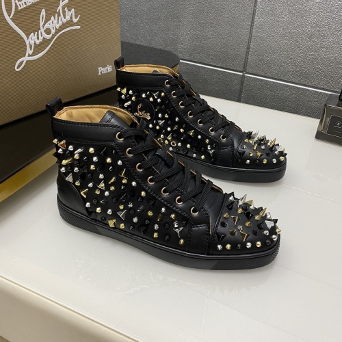 Wholesale Christian Louboutin High Top Shoes For Men #1243187 $96.00 USD, Wholesale Quality Replica Christian Louboutin High Top Shoes