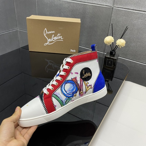 Replica Christian Louboutin High Top Shoes For Men #1243195 $98.00 USD for Wholesale