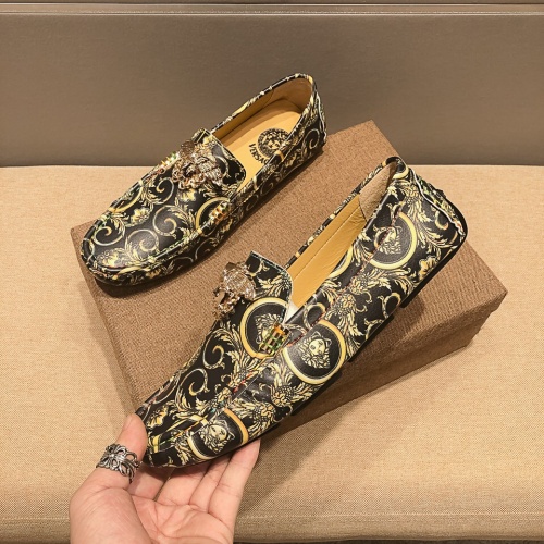 Replica Versace Leather Shoes For Men #1243222 $68.00 USD for Wholesale