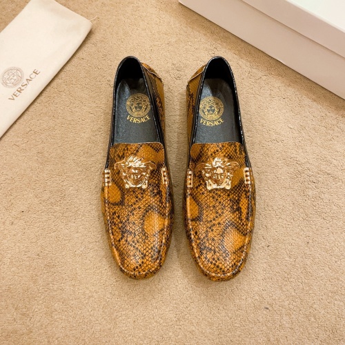 Wholesale Versace Leather Shoes For Men #1243223 $68.00 USD, Wholesale Quality Replica Versace Leather Shoes