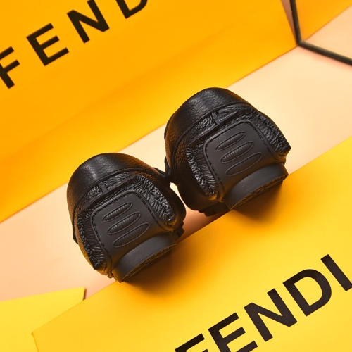 Replica Fendi Leather Shoes For Men #1243230 $80.00 USD for Wholesale