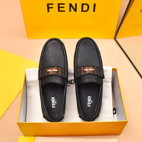 Wholesale Fendi Leather Shoes For Men #1243231 $80.00 USD, Wholesale Quality Replica Fendi Leather Shoes