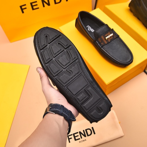 Replica Fendi Leather Shoes For Men #1243231 $80.00 USD for Wholesale