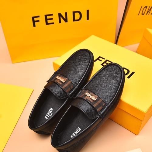 Replica Fendi Leather Shoes For Men #1243231 $80.00 USD for Wholesale