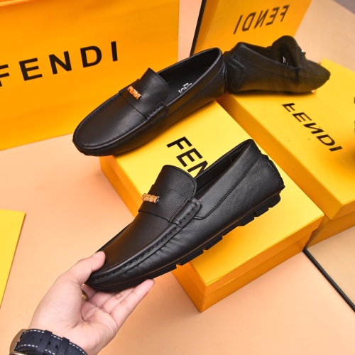 Replica Fendi Leather Shoes For Men #1243232 $80.00 USD for Wholesale