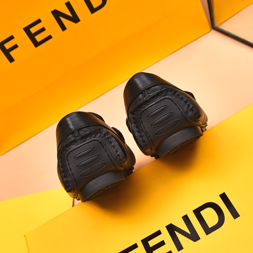 Replica Fendi Leather Shoes For Men #1243232 $80.00 USD for Wholesale