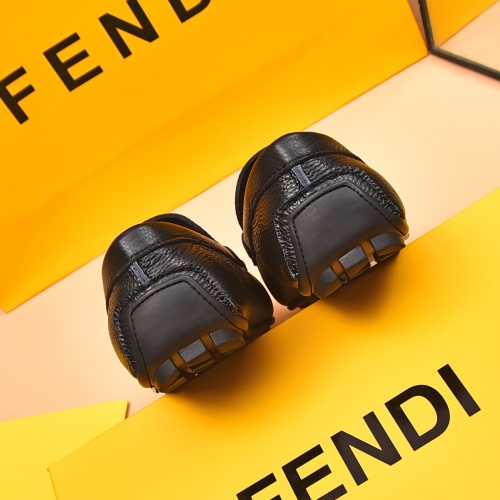 Replica Fendi Leather Shoes For Men #1243233 $80.00 USD for Wholesale