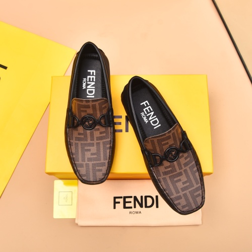 Wholesale Fendi Leather Shoes For Men #1243234 $80.00 USD, Wholesale Quality Replica Fendi Leather Shoes