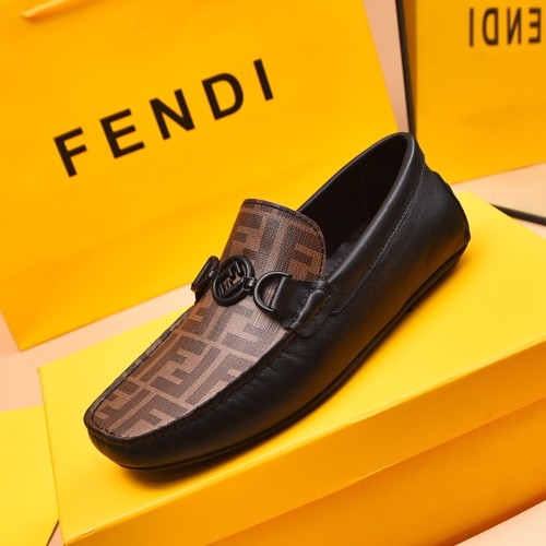 Replica Fendi Leather Shoes For Men #1243234 $80.00 USD for Wholesale