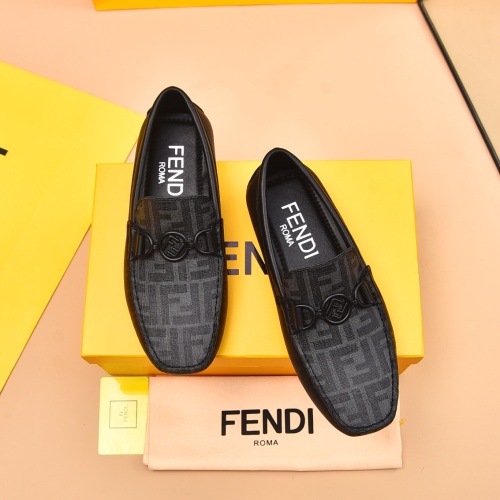 Wholesale Fendi Leather Shoes For Men #1243235 $80.00 USD, Wholesale Quality Replica Fendi Leather Shoes