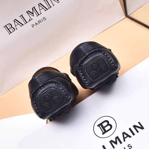 Replica Balmain Leather Shoes For Men #1243238 $80.00 USD for Wholesale