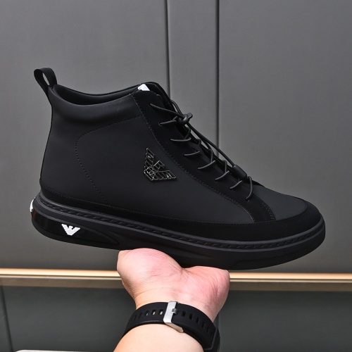 Replica Armani High Tops Shoes For Men #1243242 $82.00 USD for Wholesale