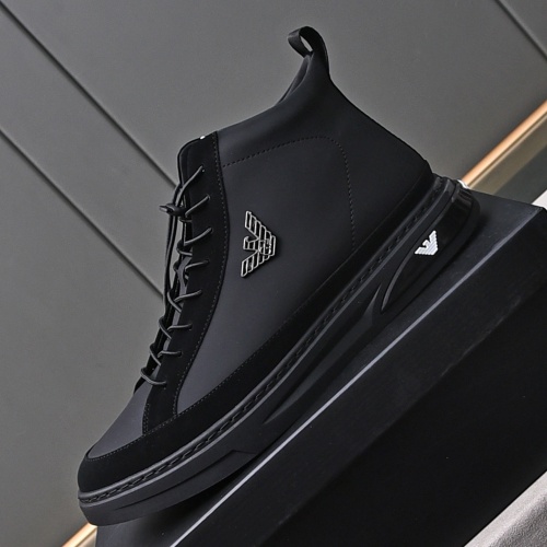 Replica Armani High Tops Shoes For Men #1243242 $82.00 USD for Wholesale