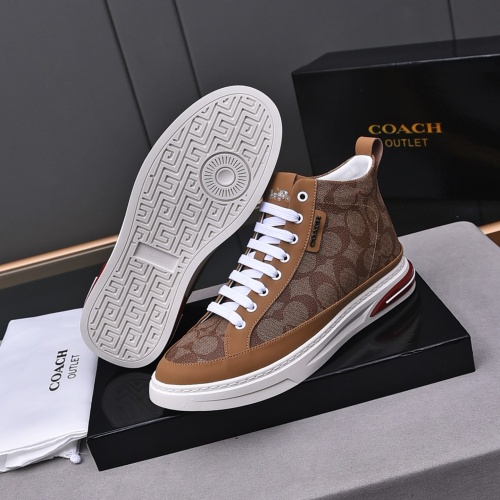 Replica Coach High Tops Shoes For Men #1243243 $82.00 USD for Wholesale