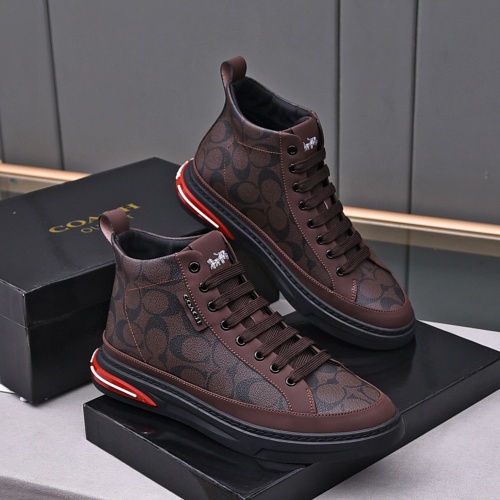 Replica Coach High Tops Shoes For Men #1243244 $82.00 USD for Wholesale