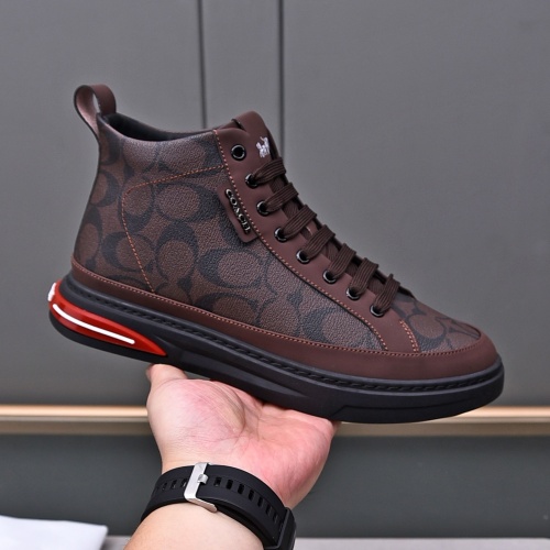 Replica Coach High Tops Shoes For Men #1243244 $82.00 USD for Wholesale