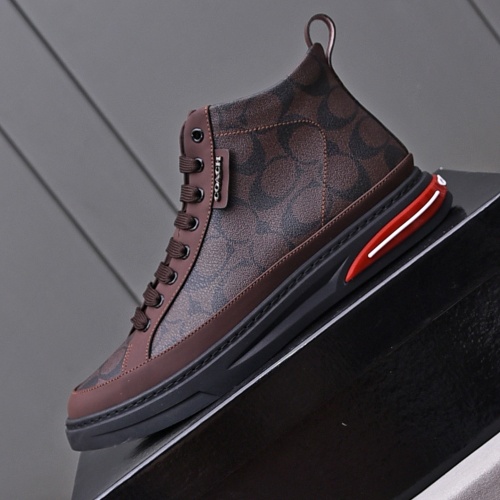 Replica Coach High Tops Shoes For Men #1243244 $82.00 USD for Wholesale