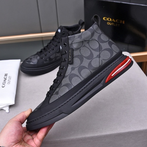 Replica Coach High Tops Shoes For Men #1243245 $82.00 USD for Wholesale