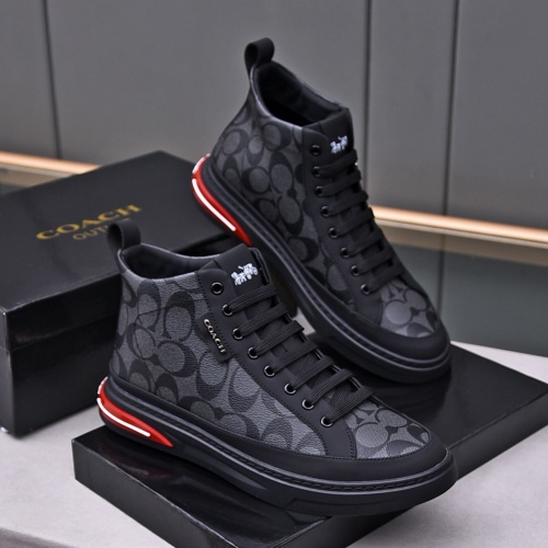 Replica Coach High Tops Shoes For Men #1243245 $82.00 USD for Wholesale