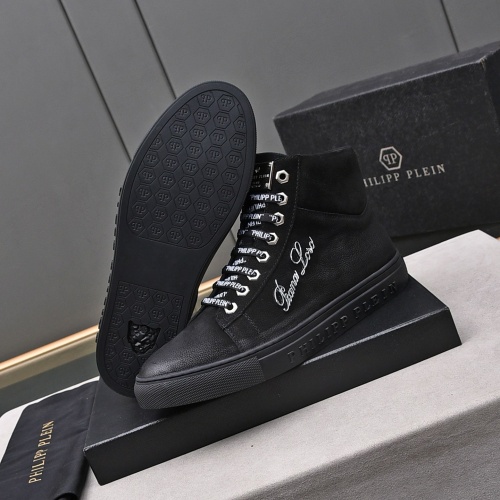 Replica Philipp Plein PP High Tops Shoes For Men #1243250 $85.00 USD for Wholesale