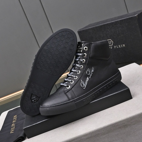 Replica Philipp Plein PP High Tops Shoes For Men #1243251 $85.00 USD for Wholesale