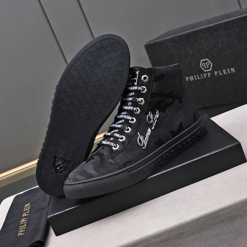 Replica Philipp Plein PP High Tops Shoes For Men #1243253 $85.00 USD for Wholesale