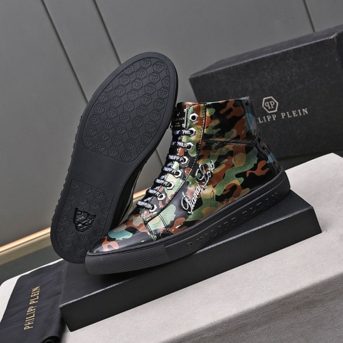 Replica Philipp Plein PP High Tops Shoes For Men #1243254 $85.00 USD for Wholesale