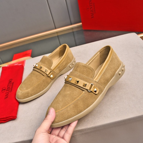 Wholesale Valentino Leather Shoes For Men #1243732 $100.00 USD, Wholesale Quality Replica Valentino Leather Shoes