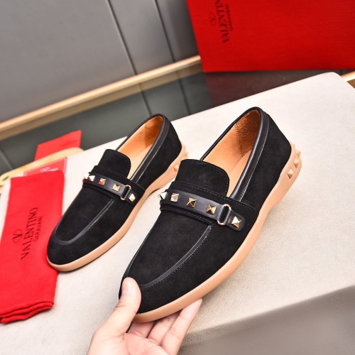 Wholesale Valentino Leather Shoes For Men #1243734 $100.00 USD, Wholesale Quality Replica Valentino Leather Shoes