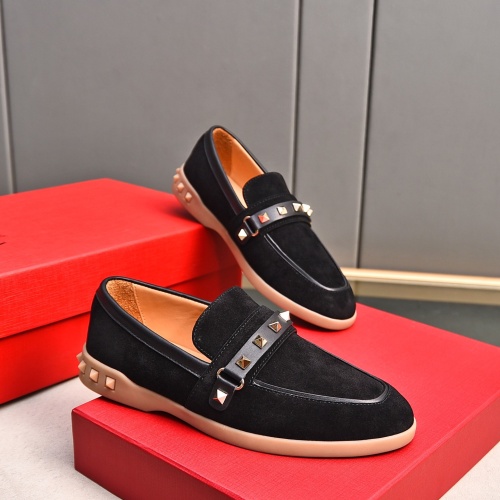 Replica Valentino Leather Shoes For Women #1243735 $100.00 USD for Wholesale