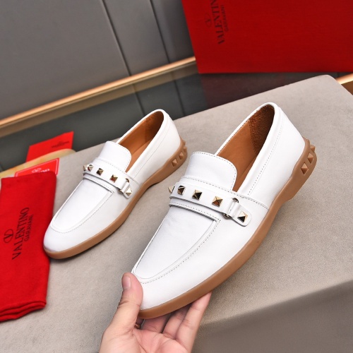 Wholesale Valentino Leather Shoes For Men #1243736 $100.00 USD, Wholesale Quality Replica Valentino Leather Shoes