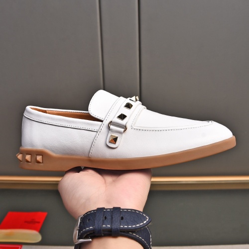 Replica Valentino Leather Shoes For Men #1243736 $100.00 USD for Wholesale