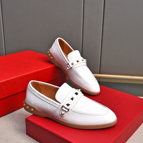 Replica Valentino Leather Shoes For Women #1243737 $100.00 USD for Wholesale