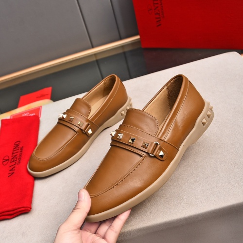 Wholesale Valentino Leather Shoes For Men #1243738 $100.00 USD, Wholesale Quality Replica Valentino Leather Shoes