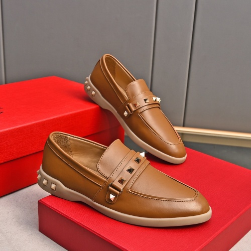 Replica Valentino Leather Shoes For Men #1243738 $100.00 USD for Wholesale