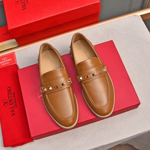 Replica Valentino Leather Shoes For Men #1243738 $100.00 USD for Wholesale