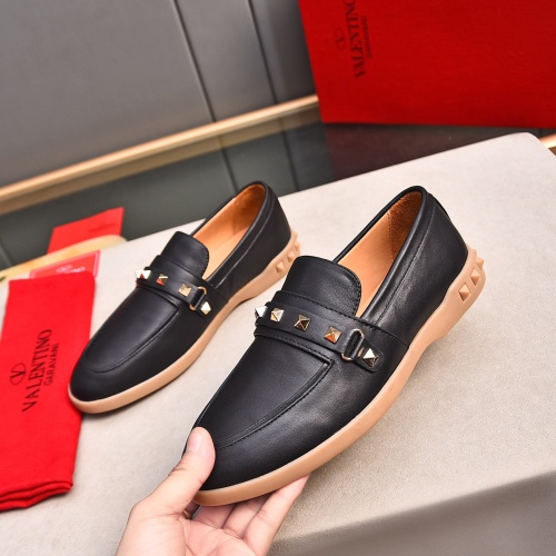 Wholesale Valentino Leather Shoes For Men #1243740 $100.00 USD, Wholesale Quality Replica Valentino Leather Shoes