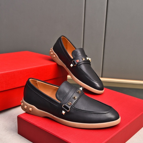 Replica Valentino Leather Shoes For Women #1243741 $100.00 USD for Wholesale