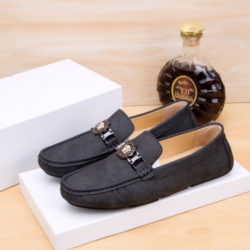 Replica Versace Leather Shoes For Men #1243743 $68.00 USD for Wholesale