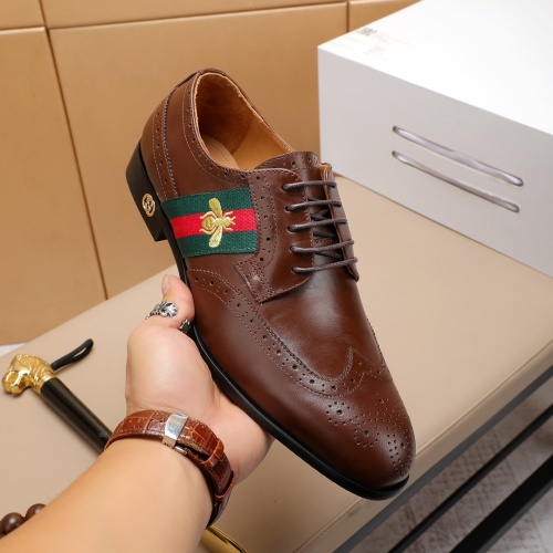 Replica Gucci Oxfords Shoes For Men #1243812 $88.00 USD for Wholesale