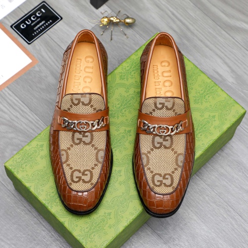 Replica Gucci Oxfords Shoes For Men #1243845 $82.00 USD for Wholesale